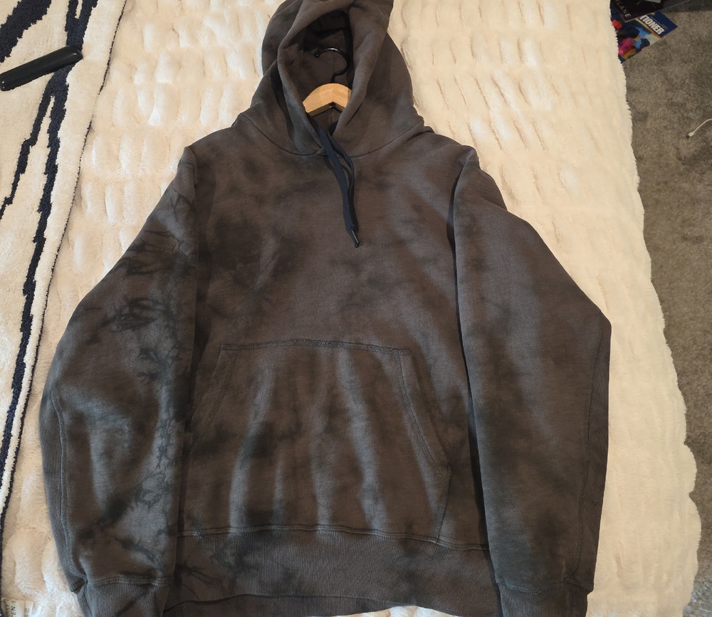 Rag & Bone Charcoal Tie-Dye Hoodie